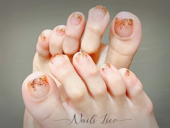 夏 フット ラメグラネイル Pg ネイルズリコ 立川店 Nails Lico のフォトギャラリー ホットペッパービューティー