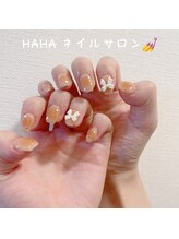 ハハ(HAHA)/チークネイル＋フレンチライン