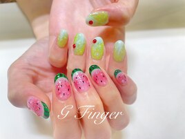スイカ&クリームソーダネイル♪
