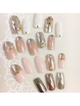 ネイルサロン ティアラリュクス 市川北口店(Tiara Luxe)/ミラーネイル