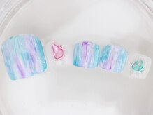 ネイルサロン あかねいろ/紫陽花フット　シェルカラー