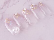 モアニヒロオ 広尾駅前店(MOANI Hiroo)/キラキラ冬ネイル☆フィルイン