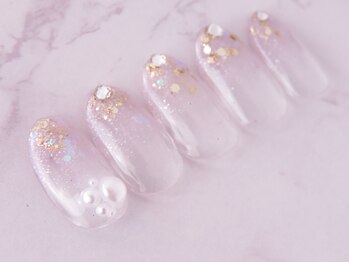モアニヒロオ 広尾駅前店(MOANI Hiroo)/キラキラ冬ネイル☆フィルイン