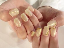 アイネイルズ 梅田店(I nails)/サテンゴールドミラー¥9700