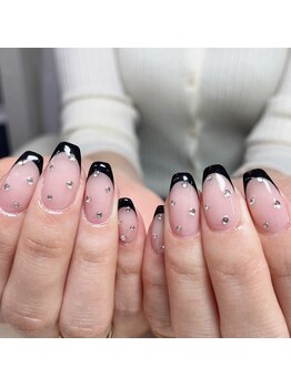 アイリッシュネイル 久屋大通店(Irish Nail)/黒フレンチ