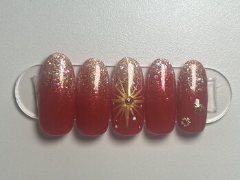ジョアネイル(JOA Nail)/ゴールド/赤/グラデーション
