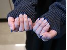 ネイビーフレンチネイル
