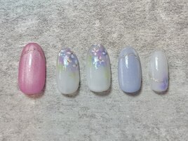 紫陽花ネイル