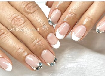 ラニー アンド ココネイル(LANIE&CocoNail)/ビジューフレンチ