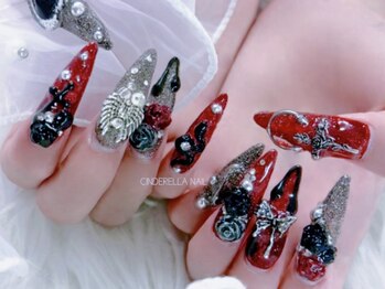 【チップ長さだしネイル】