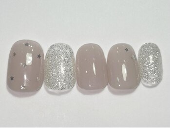 ネイルメゾン 渋谷店(NAIL MAISON)/ドットピンクラメ￥5500