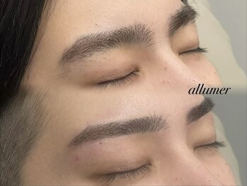 アリュメ(allumer)/眉ワックス×細めストレート