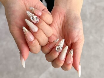 シンシアネイルドットシー 大曽根(Sincia Nail.c)の写真/【デザイン持ち込みOK】シンプルからギャル盛りまで幅広く対応！こだわり派も納得のつけ放題で大満足◎