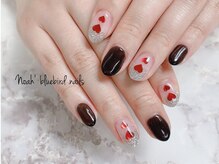 ノアブルーバードネイルズ(Noah' bluebird .nails)/ハートホログラムでキュートに！