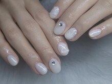 ネイルズバー 新宿店(Nails Bar)/スノーホワイトシンプルネイル
