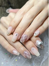 アーガイル柄/オフィスネイル