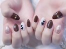 ハートバレンタインネイル