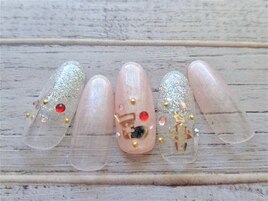 きらきらクリスマスネイル