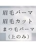 【メンズもOK】眉毛パーマ＋眉毛カット＋次世代まつ毛パーマ(上のみ)