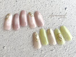夏のシェルニュアンスネイル