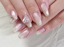 ケーズネイル製作所/マグネットシルバーラメネイル