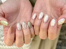 ハズグラスネイル(Haze Grass nail)/季節の定額デザイン