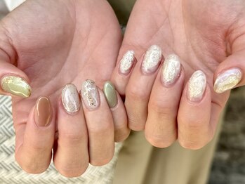 ハズグラスネイル(Haze Grass nail)/季節の定額デザイン