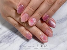 ネイルアトリエルカ(nail atelier LUCA)/W-309 リング×大理石ネイル