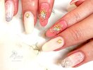 パラジェルピンクパープルお花