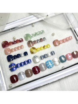 キャンアイドレッシー 福島店(Can I Dressy)の写真/可愛いフットネイルで女子力 UP♪低価格×高技術でお仕上げ＊仕上がりの美しさと持ちの良さに自信あり◎