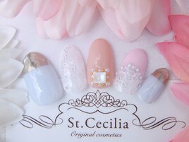 フラワーレースネイル