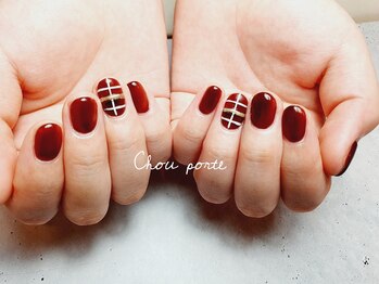 シュポルテ(chou porte)/チェックネイル