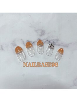ネイルベースキュウロク(NAILBASE96)/チェックフレンチネイル