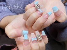 ウサギネイル 新大久保店(usagi nail)/マグネットフレンチ秋可愛い