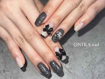 オニカネイル 表参道(ONIKA nail)/ブラックラメ