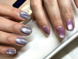 マグネットネイル×ラメライン