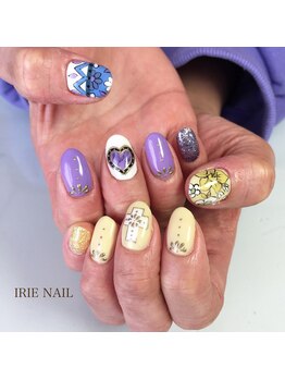 アイリーネイル(IRIE NAIL)/ジェル　手描き８本アート