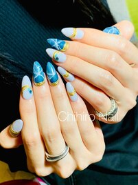 ミラー入りニュアンスネイル