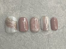 カラネイル 南森町店(calla nail)/立体ラメ ニュアンスアート pink