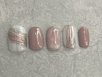 カラネイル 南森町店(calla nail)/立体ラメ ニュアンスアート pink