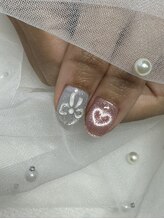 ビーカラフル 渋谷店(Becolorful)/ハートマグ×リボンネイル