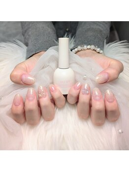 グラデーション/リボンネイル