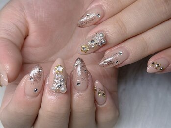 ネイルズバー 新宿店(Nails Bar)/ヌードパールジュエリーネイル