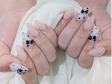 ネイルサロン グレイス(Grace)/【スカルプ】ドット×リボン