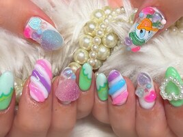 お客様オーダーお洒落痛ネイル