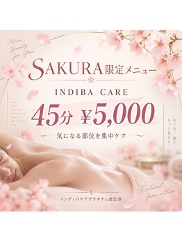 インディバケアプラチナム 恵比寿店の写真/【新人セラピストデビューメニュー】期間限定のメニューとなっております☆
