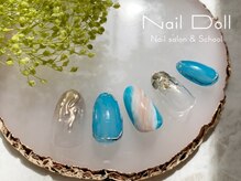 ネイルドール(Nail Doll)/ターコイズ×ミラー