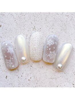 ネイルアンドまつげ リュフェール 五反田(Nail Lufaire)/雪ネイル