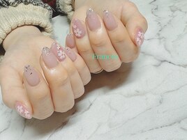 縦グラデ&桜