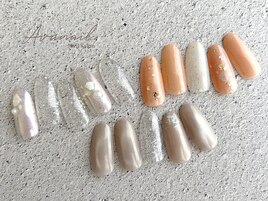 夏のシェルニュアンスネイル